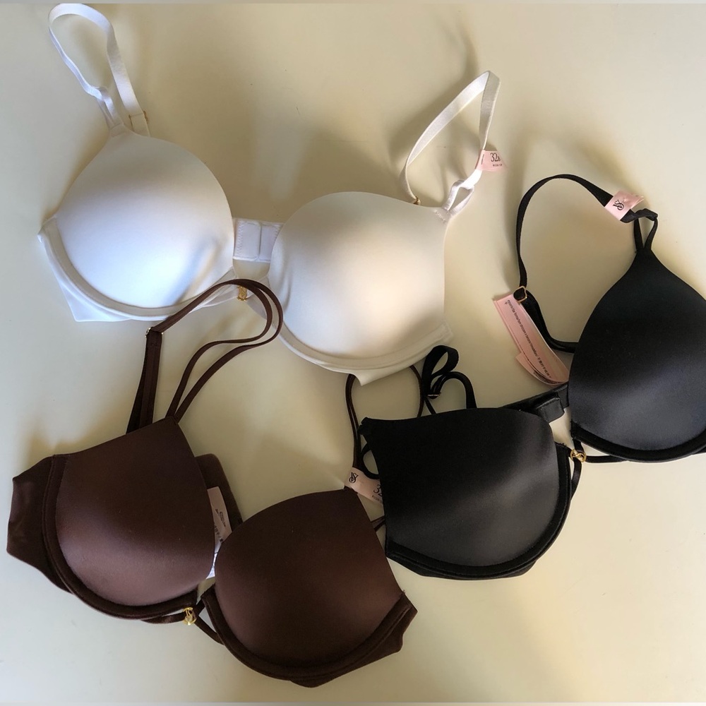 NWT Victoria’s Secret Very Sexy Smooth Push up neutral bras bundle Size 32 B
